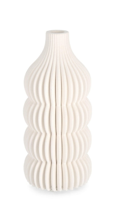 KIM » Vaso di ceramica stampata in 3D beige - 25cm