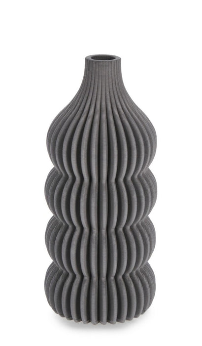 JASON » Vaso di ceramica stampata in 3D grigio - 24cm