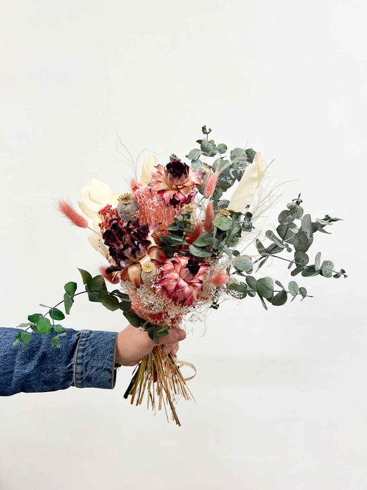 ABA » Bouquet di fiori secchi e stabilizzati dalle tonalità del rosa e del verde