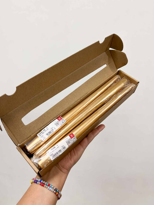 LUCE » Scatola di candele a stelo oro