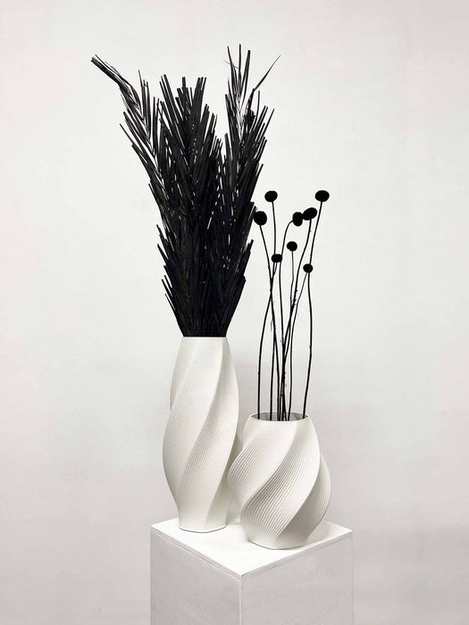 GISELLA » Vaso di ceramica stampata in 3D bianco