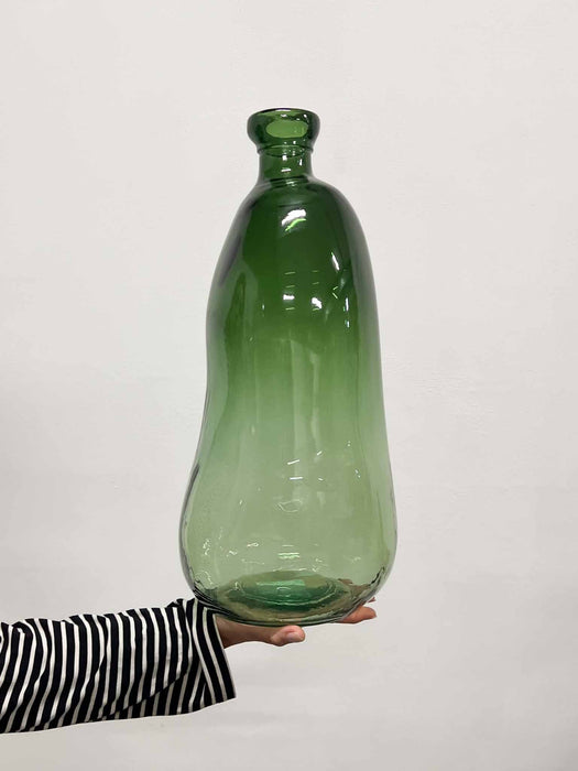 LOOPY » Bottiglia vetro irregolare verde