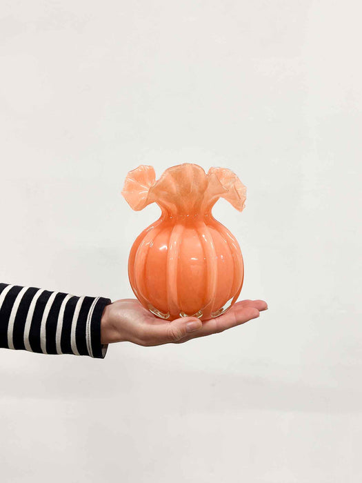 GLASS VASE » medium apricot H16cm - GERMANA