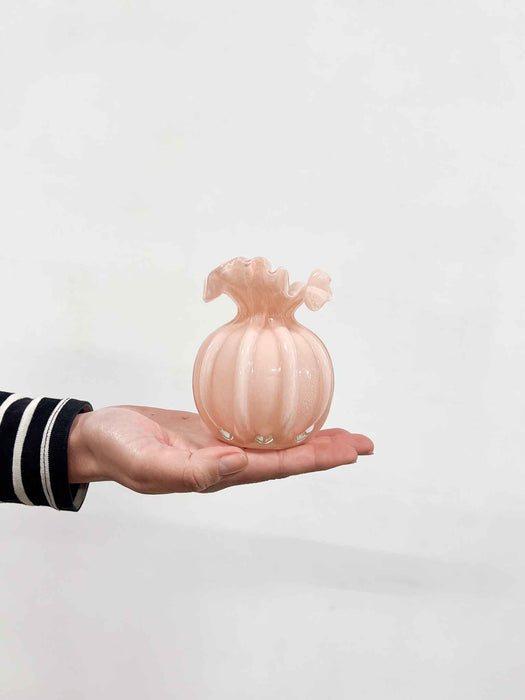 GLASS VASE » small pink H10cm - GUENDA