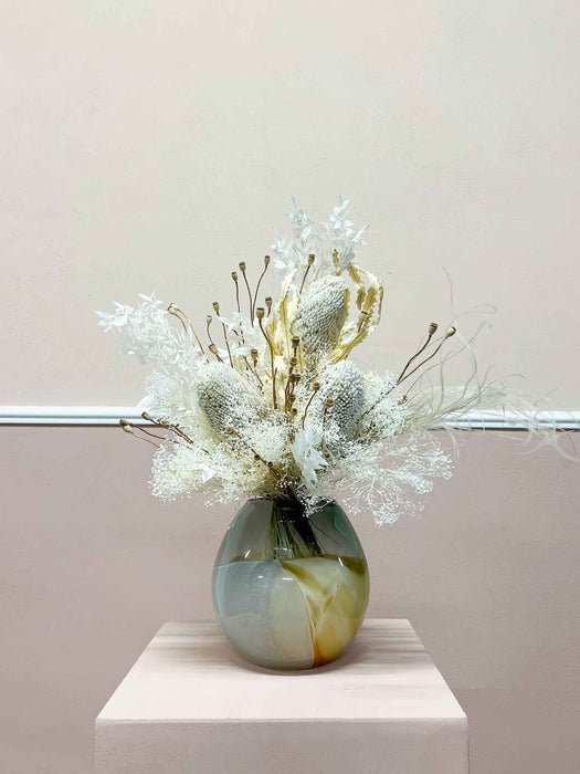 GRACE » Bouquet di fiori secchi e stabilizzati bianco