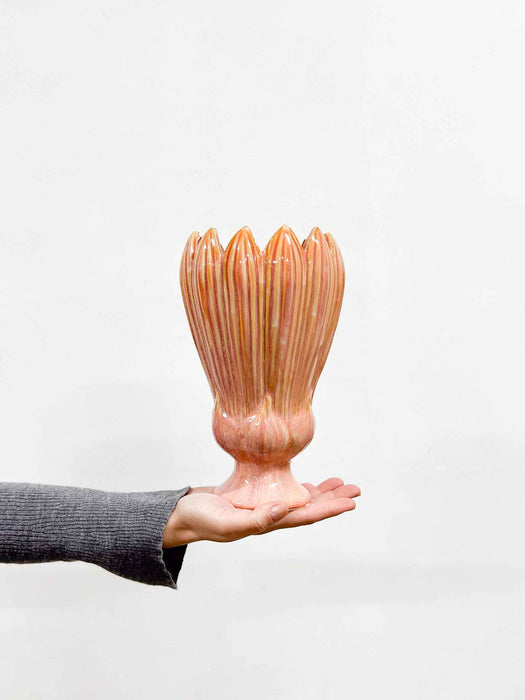CERAMIC VASE » with pink petals - IRENE