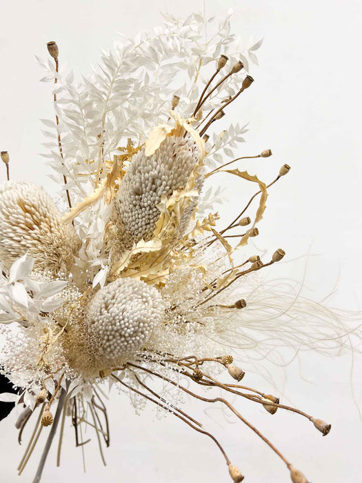GRACE » Bouquet di fiori secchi e stabilizzati bianco