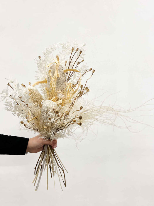 GRACE » Bouquet di fiori secchi e stabilizzati bianco
