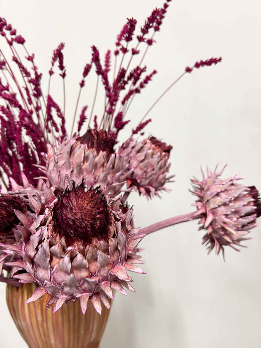 RAFFAELLA » Mazzo da tre fiori di Carciofo rosa