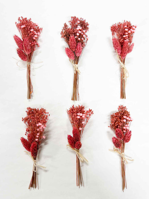 VIRGINIA » 6 segnaposto di fiori secchi rosa