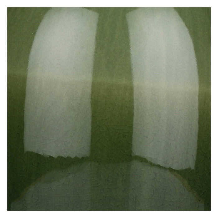 NARA » Vaso verde in smalto craquelè sfumato - 18cm