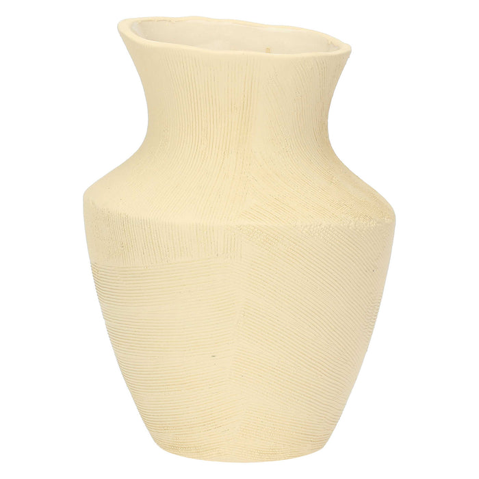 MARLOW » Vaso ceramica obliquo beige - 22cm