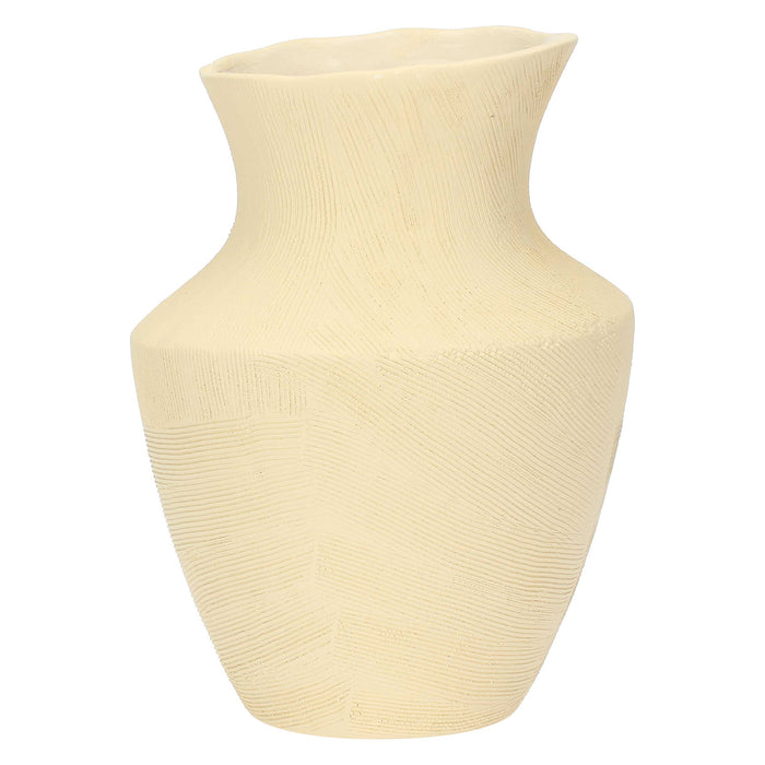 MARLOW » Vaso ceramica obliquo beige - 22cm