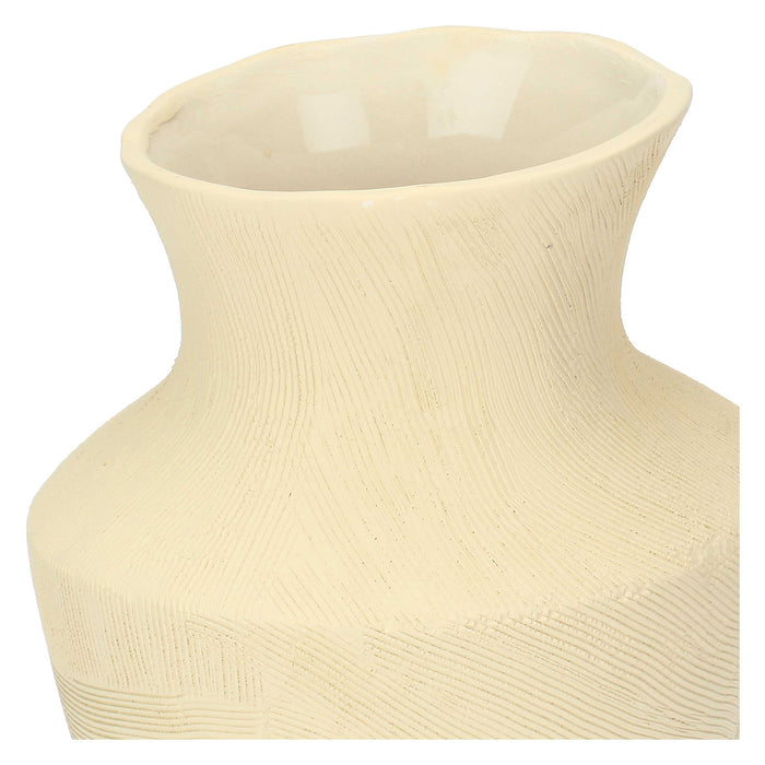 MARLOW » Vaso ceramica obliquo beige - 22cm