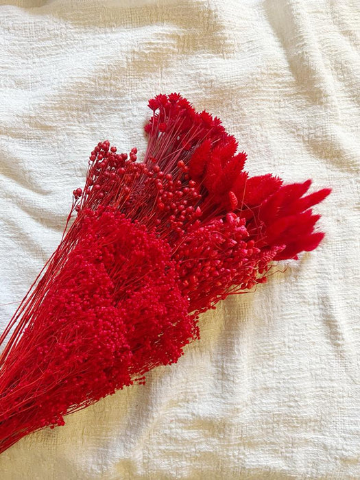 ANNABELLE » Mazzo per bouquet di fiori secchi misti rossi