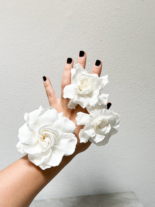 BIANCA » Pack of 3 preserved white Gardenias