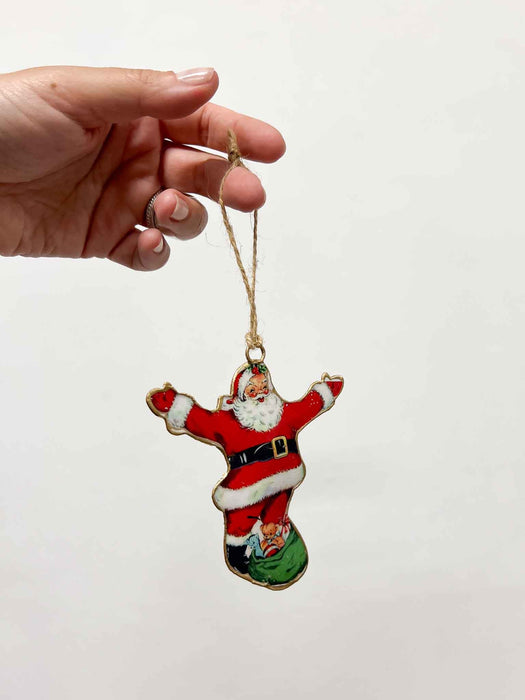 MERRY » Bouquet di fiori secchi verde e rosso con pendaglio