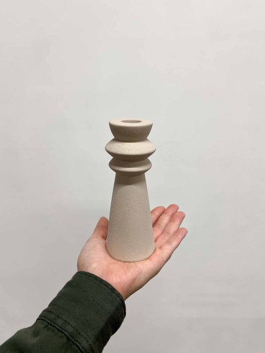 KITTY » Portacandela ceramica satinato - H16cm