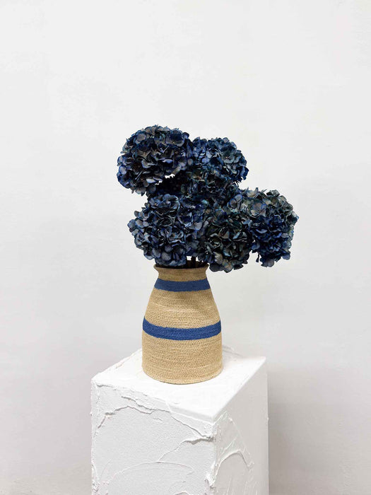 MADDALENA » vaso in fibra naturale dipinto a mano - H25