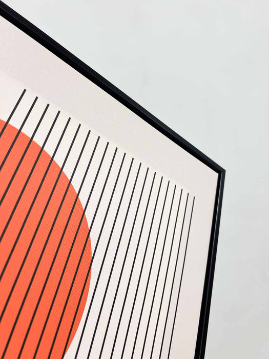 SAMPUR » Stampa su tela grafica arancione con cornice 40x50cm