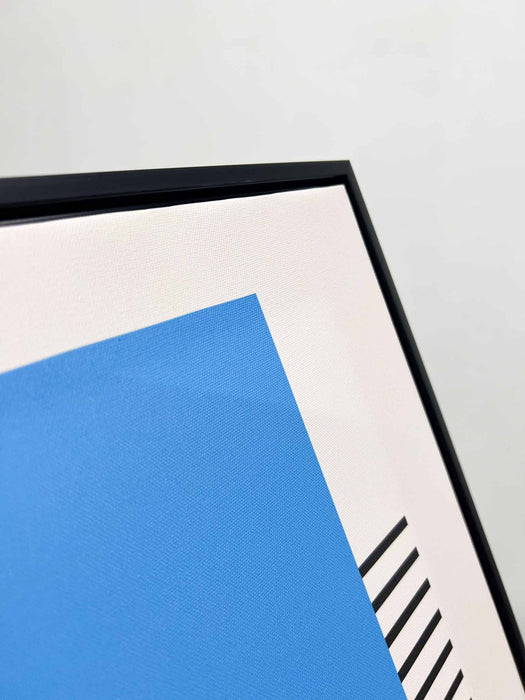 KIRINDA » Stampa su tela grafica azzurro con cornice 40x50cm