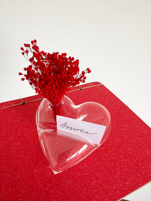 COEUR » Piccolo segnaposto con fiori di broom bloom rosso
