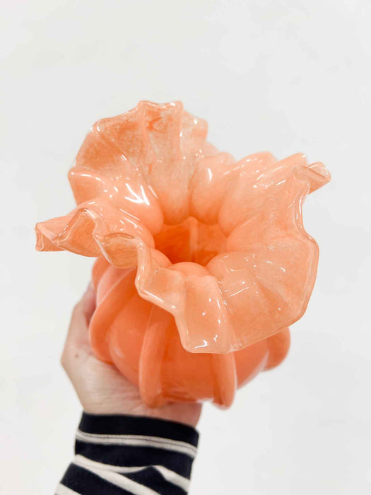 GLASS VASE » medium apricot H16cm - GERMANA