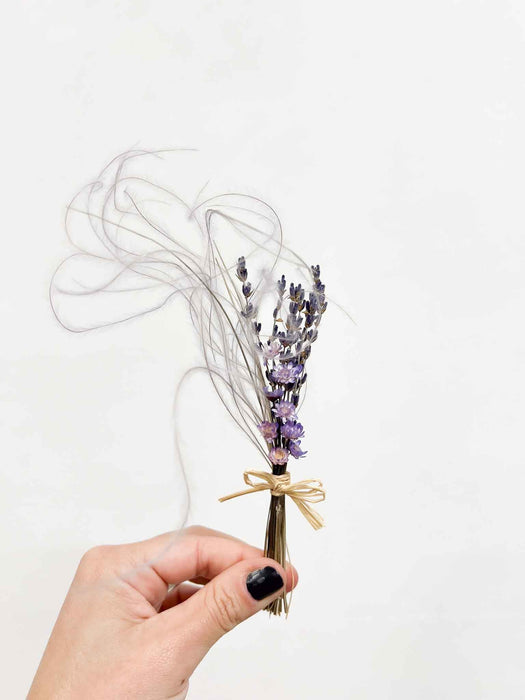 VIOLETTA » 6 segnaposto di fiori secchi lilla e viola