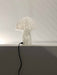 CARYSA » Lampada da tavolo piccola bianca in vetro - Bloomoon