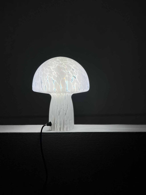 CARYSA » Lampada da tavolo piccola bianca in vetro - Bloomoon