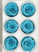 DOROTEA » Box da 6 fiori di azzurro diametro 6,5cm standard - Bloomoon
