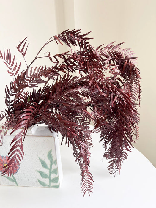 EVANDER » mazzo di foglie di pepe stabilizzato bordeaux H70cm - Bloomoon